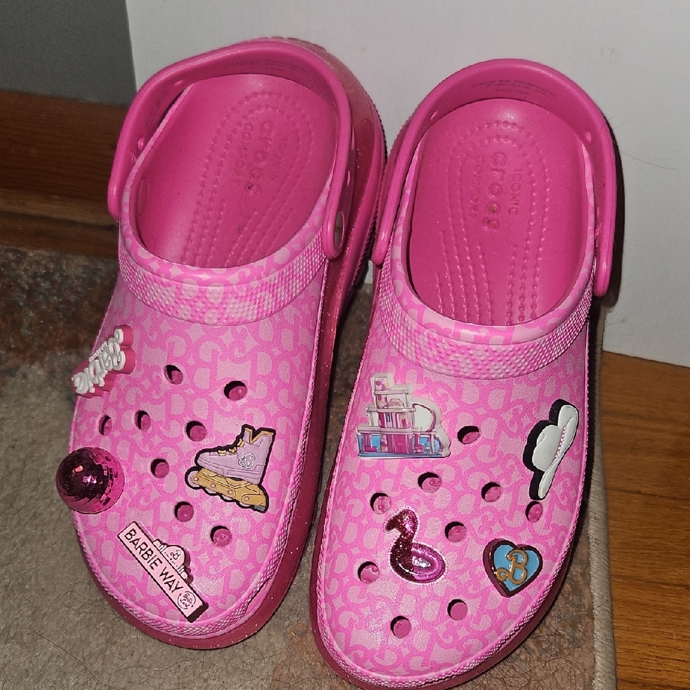 Woman's Limited Edition Barbie Platform Pink Crocs